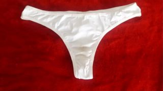 calzon blanco recien usado / white used panties